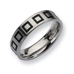    Stainless Steel Enameled Flat 6mm Satin Band SR3 7 Jewelry