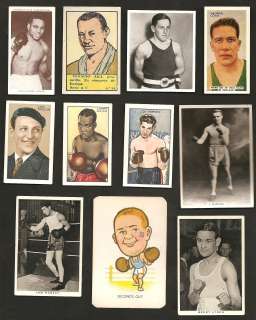   42 ~ 1930s Boxing Cigarette Cards ~ Schmeling Carnera etc. ~  