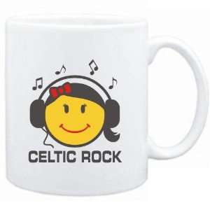  Mug White  Celtic Rock   female smiley  Music Sports 