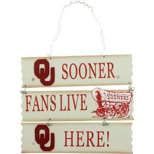 NCAA Oklahoma Sooners Fans Live Here Sign Sports 