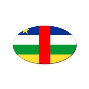  Central African Republic Flag oval sticker Everything 