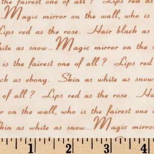   White Quotes Cream/Brown Fabric By The Yard Arts, Crafts & Sewing