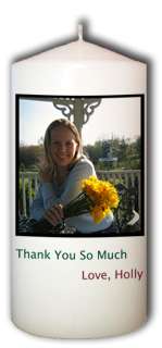 Personalized Custom Thank You Candle Photo Gift  