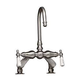   Clawfoot Tub Faucet with Porcelain Lever Handles by Randolph Morris