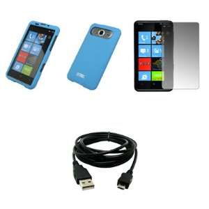  Screen Protector + USB Data Cable for T Mobile HTC HD7 Electronics