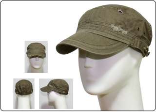 P2 Vintage Distressed Military Hat Cap Army Newsboy NWT  