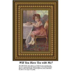  Will You Have Tea with Me? Cross Stitch Pattern PDF 