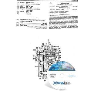  NEW Patent CD for DISTRIBUTION TYPE FUEL INJECTION PUMP 