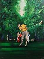 Victor Spahn Golf Art Ready to hang Framed Serigraph LE MAKE OFFER 