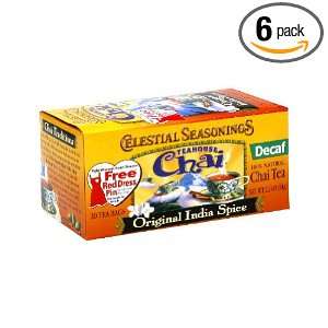 Celestial Seasonings Chai Tea India Spice DECAF   Mtn Chai, 20 count 