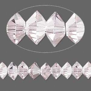  #4773 Celestial Crystal®, 16 facet, pink, 8x4mm disc   10 