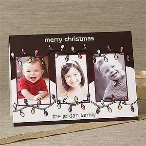  Christmas Lights Personalized Photo Christmas Cards 