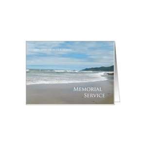  Ocean Memorial Service Invitation Announcement Card 