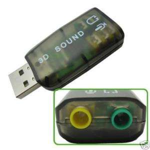 USB 5.1 Audio 3D Sound Card adaptor For Dell Laptope PC  