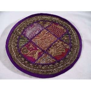  Round Accent Purple Chair Seat Pillow Case Cushion 16 