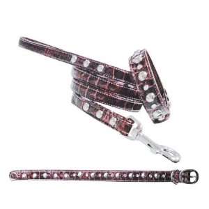  Dog Collar(burgundy)