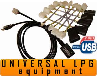 Universal LPG CNG GPL interface with 11 connectors and USB 2.0  