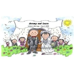  Wedding Outside Church Personalized Cartoon Mouse Pad 