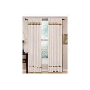  White and Taupe Spa Collection Window Treatment   Set of 2 Baby