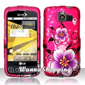Hard Snap Phone Cover Case for LG OPTIMUS S LS670 Hibiscus Flower 