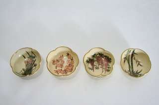 Antique Unique Handpainted Japanese Salt Cellars  