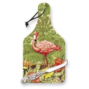  Tropical Flamingo Cheese Board Set Jewelry