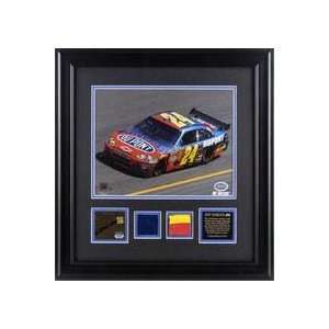  Jeff Gordon with Autographed Plate, Race Used Metal & Race Used 