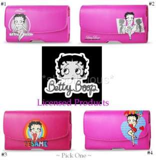 NEW UNIVERSAL PINK BETTY BOOP LEATHER CASE POUCH CLIP  