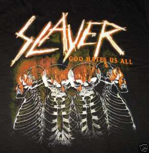Slayer METAL BAND GOD HATES US ALL MEN SHIRT BLACK NEW  