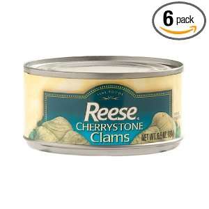 Reese Cherrystone Whole Shelled Maine Clams, 6.5 Ounce Cans (Pack of 6 
