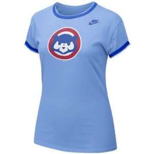 Women`s Chicago Cubs Cooperstown Ringer TShirt   L  Sports 