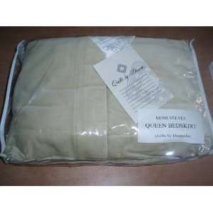  Moss Velvet Queen Bedskirt, Quilt By Donna Sharp, Inc 