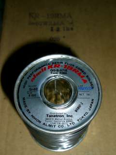 SOLDER 1 POUND ROLL FLUX CORE ALMIT .020 60/40 VINTAGE  