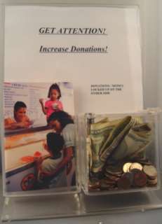 Charity Fundraiser Donation Box Trifold Brochure Lock  
