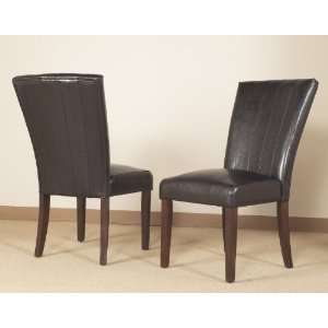  Somerton Brown Bicast Leather Wide Back Side Chair