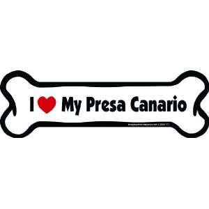   Car Magnet, I Love My Presa Canario , 2 Inch by 7 Inch