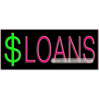  $ Loans Neon Sign (13H x 32L x 3D) 