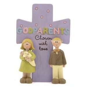  Chosen with Love Godparents Cross Figurine