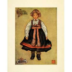   Peasant Girl Lilebeth Scheel   Original Color Print