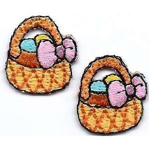    Basket of Easter Eggs/Iron On Embroidered Patch 
