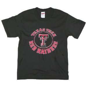  Texas Tech Team Color Youth T Shirt, Screened (Black 