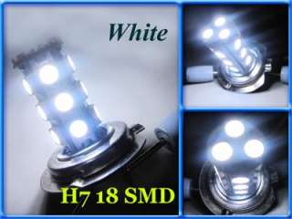 1X White Auto H7 18 LED 5050SMD Car Lamp Bulbs Light  