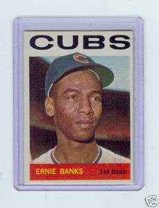 1964 TOPPS #55 ERNIE BANKS   CHICAGO CUBS, HOF  