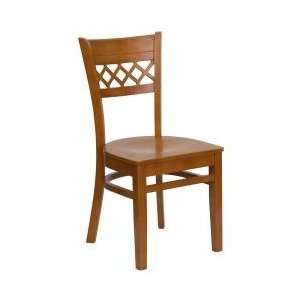   Lattice Back Wood Dining Chair [XU DGW0015LAT CHY GG]