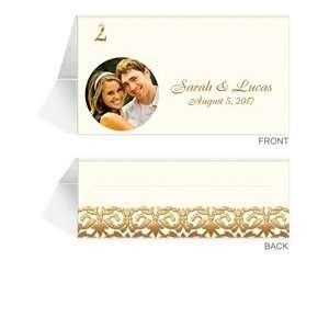 150 Photo Place Cards   Ornamental Lust in Gold Office 