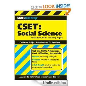 CliffsTestPrep CSET Social Science Shana Pate, Tony Napoli  
