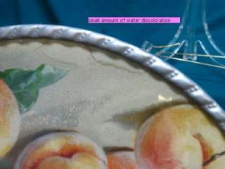   Cover* Basket of Ripe Peaches,Metal Frame & Chain,Glass Cover  