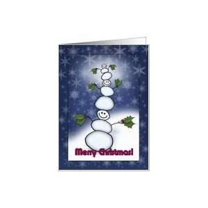  Merry Christmas Snowmen and Snowflakes Card Health 