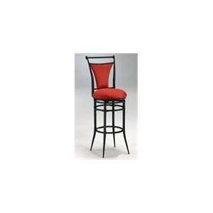  Cierra Flame Red Faux Suede Swivel Counter Stool