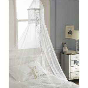  Popsicle Sequined Voile Bed Canopy in White [Kitchen 